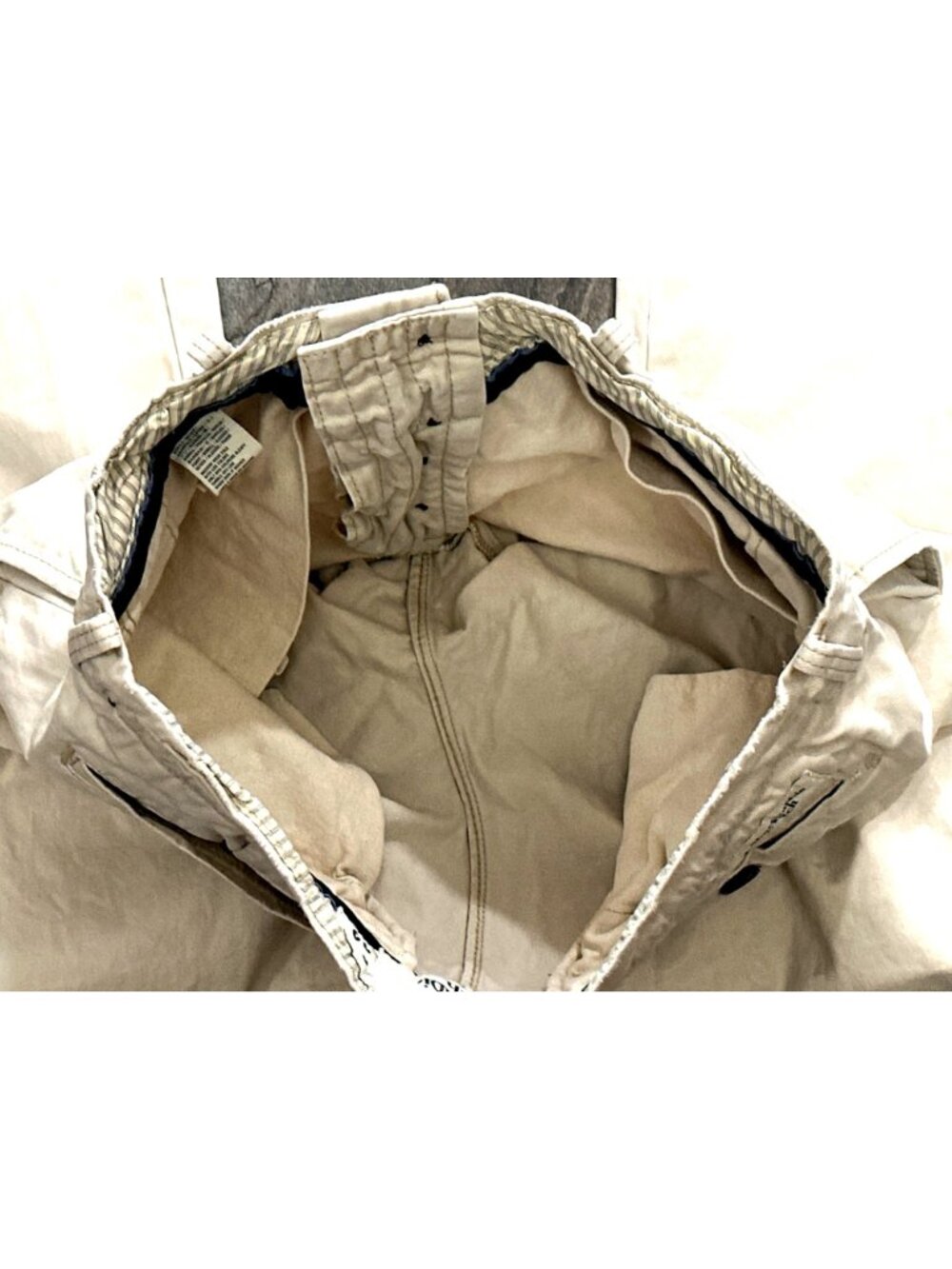Abercrombie Fitch Mens 32X32 Beige Chino Pants Straight Leg Casual Classic Khaki - Picture 11 of 14